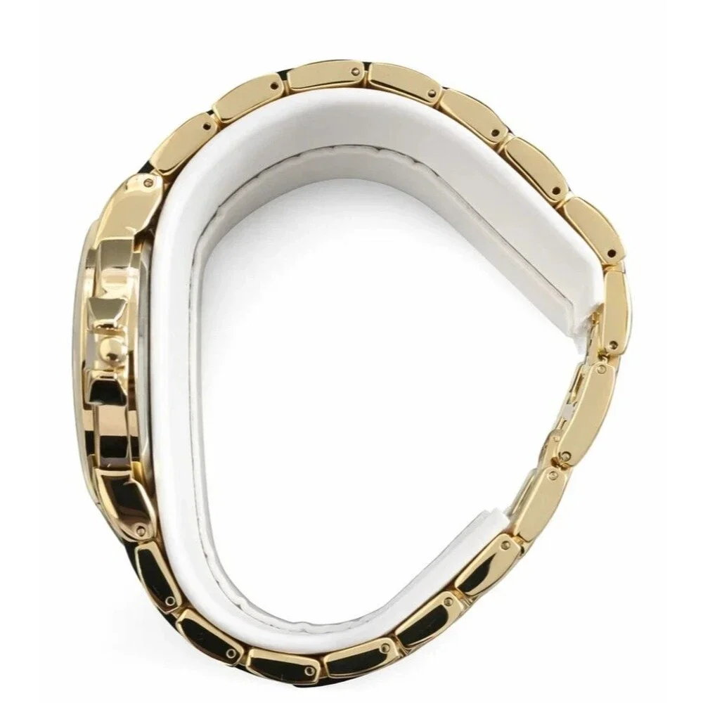 INC International Concepts Women's Marble Two-Tone Bracelet Watch
